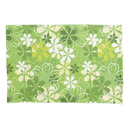 Farbenfrohe Kunst Illustration Natur Blumenmuster Kissenbezug (Vorderseite)