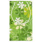 Farbenfrohe Kunst Illustration Natur Blumenmuster Kleine Geschenktüte (Rückseite)