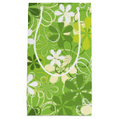 Farbenfrohe Kunst Illustration Natur Blumenmuster Kleine Geschenktüte (Vorderseite)