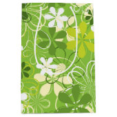 Farbenfrohe Kunst Illustration Natur Blumenmuster Mittlere Geschenktüte (Vorderseite)