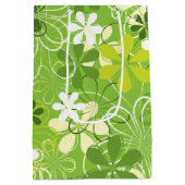 Farbenfrohe Kunst Illustration Natur Blumenmuster Mittlere Geschenktüte (Rückseite)