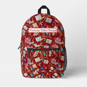 Farbenfrohe Kunst liefert kreatives Muster für Kün Bedruckter Rucksack