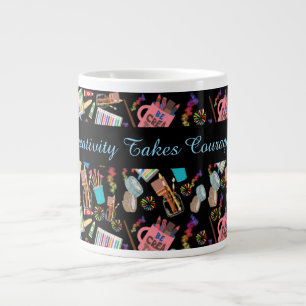 Farbenfrohe Kunst liefert kreatives Muster für Kün Jumbo-Tasse