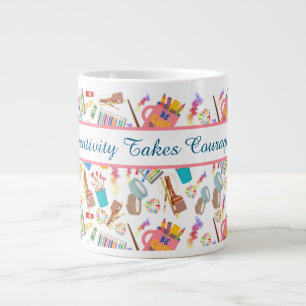 Farbenfrohe Kunst liefert kreatives Muster für Kün Jumbo-Tasse