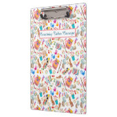 Farbenfrohe Kunst liefert kreatives Muster für Kün Klemmbrett (Links)