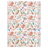 Farbenfrohe Kunst liefert kreatives Muster für Kün Klemmbrett (Rückseite)