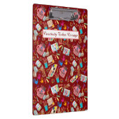 Farbenfrohe Kunst liefert kreatives Muster für Kün Klemmbrett (Rechts)