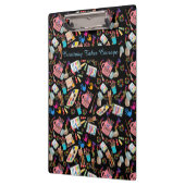 Farbenfrohe Kunst liefert kreatives Muster für Kün Klemmbrett (Links)