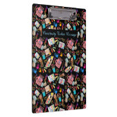 Farbenfrohe Kunst liefert kreatives Muster für Kün Klemmbrett (Rechts)