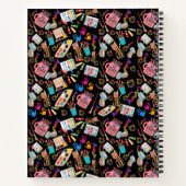 Farbenfrohe Kunst liefert kreatives Muster für Kün Notizblock (Rückseite)