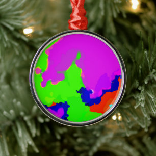 Farbenfrohe Kunst Multicolor Abstrakt Splash 2020  Ornament Aus Metall