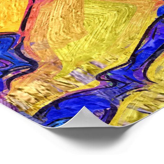 Farbenfrohe Kunst-Poster Poster (Ecke)