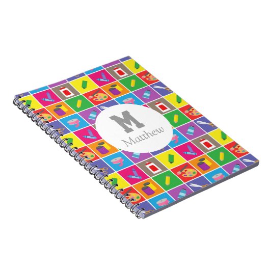 Farbenfrohe Kunst und Kunsthandwerk Musterblatt Ki Notizblock (Rechte Seite)