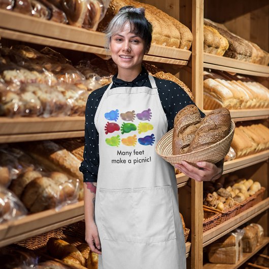 Farbenfrohe Kunst zu Fuß Lange Schürze