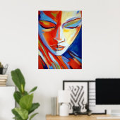 Farbenfrohe Kunstdrucke - Schönes Portrait Poster (Heimbüro)