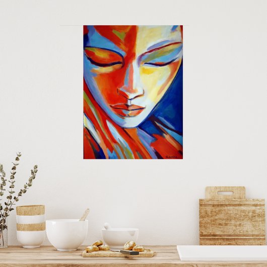 Farbenfrohe Kunstdrucke - Schönes Portrait Poster (Küche)