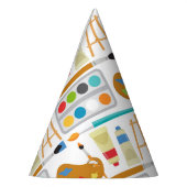 Farbenfrohe Kunstgegenstände - lustiges Malmuster Partyhütchen (Links)