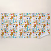 Farbenfrohe Kunstgegenstände - lustiges Malmuster Strandtuch (Vorderseite)