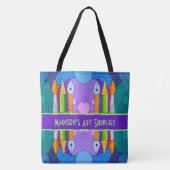 Farbenfrohe Kunstgegenstände, Personalisierte Tote Tasche (Vorderseite)