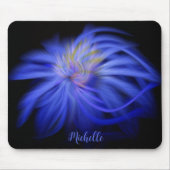 Farbenfrohe Kunsthandwerk Blaues Schwarzes Abstrak Mousepad (Vorne)