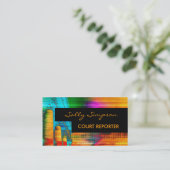 Farbenfrohe Kunsthandwerkerkarten Visitenkarte (Stehend Vorderseite)