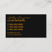 Farbenfrohe Kunsthandwerkerkarten Visitenkarte (Rückseite)