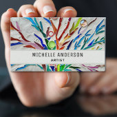 Farbenfrohe Künstler Visitenkarte