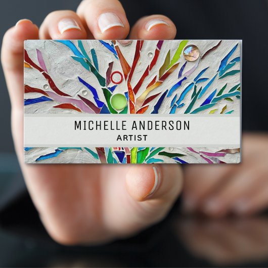 Farbenfrohe Künstler Visitenkarte