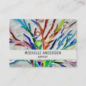 Farbenfrohe Künstler Visitenkarte (Vorderseite)