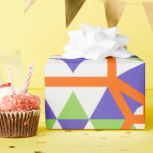 Farbenfrohe Künstlerin fröhlich künstlerischer Pap Geschenkpapier