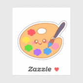 Farbenfrohe Künstlerin Paint Aufkleber (Blatt)