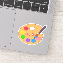 Farbenfrohe Künstlerin Paint Aufkleber