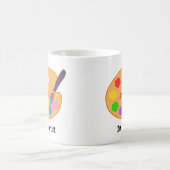 Farbenfrohe Künstlerin Paint Kaffeetasse (Mittel)