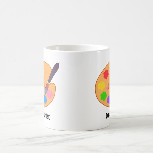 Farbenfrohe Künstlerin Paint Kaffeetasse (Mittel)