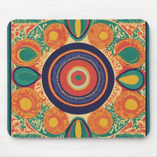 Farbenfrohe künstlerisch bedruckte Maus Pad Mousepad (Vorne)
