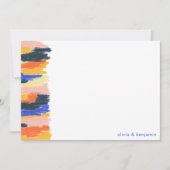 Farbenfrohe Künstlerische Abstrakte Kunst Einzigar Dankeskarte (Vorderseite)