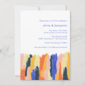 Farbenfrohe Künstlerische Abstrakte Kunst Einzigar Einladung (Vorderseite)