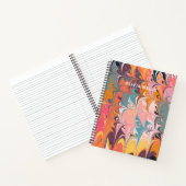 Farbenfrohe Künstlerische Abstrakte Marmorkonstruk Notizblock (Innenseite)