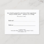 Farbenfrohe künstlerische Blumenbefassung mit Gold Empfehlungskarte (Rückseite)