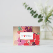 Farbenfrohe künstlerische Blumenbefassung mit Gold Empfehlungskarte (Stehend Vorderseite)
