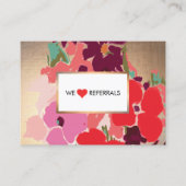 Farbenfrohe künstlerische Blumenbefassung mit Gold Empfehlungskarte (Vorderseite)