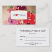 Farbenfrohe künstlerische Blumenbefassung mit Gold Empfehlungskarte (Vorne/Hinten)