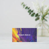 Farbenfrohe künstlerische Bürste | ausdrucksstark Visitenkarte (Stehend Vorderseite)