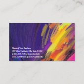 Farbenfrohe künstlerische Bürste | ausdrucksstark Visitenkarte (Rückseite)