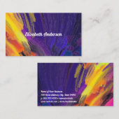 Farbenfrohe künstlerische Bürste | ausdrucksstark Visitenkarte (Vorne/Hinten)