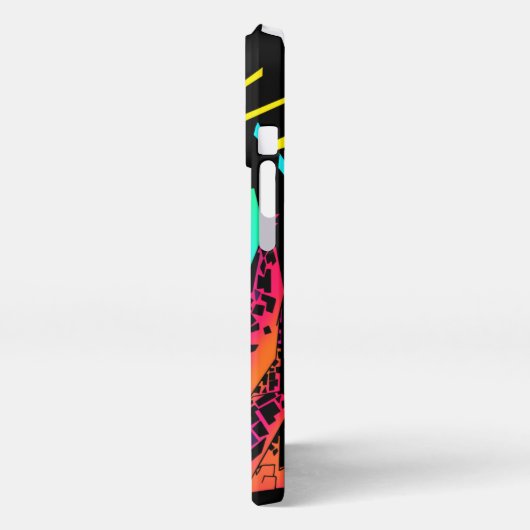 Farbenfrohe künstlerische Cheetah iPhone Hülle (Linke Seite)