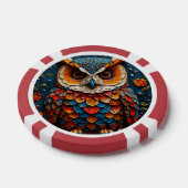 Farbenfrohe künstlerische Eule Pokerchips (Einzeln)
