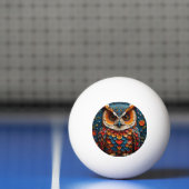 Farbenfrohe künstlerische Eule Tischtennisball (Netto)