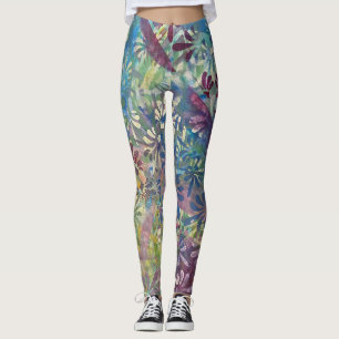 Farbenfrohe künstlerische Funky Pattern Texturiert Leggings