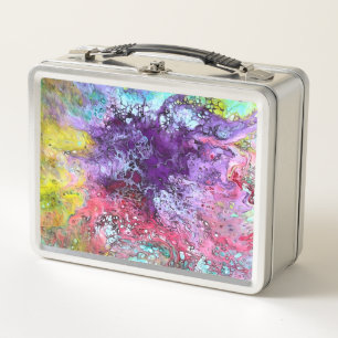 Farbenfrohe künstlerische Lunchbox oder Aufbewahru